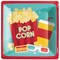 Movie Night Concession Stand Square Paper Dessert Plates, 6.75in, 20ct